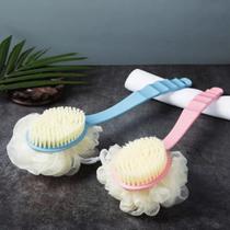 2 Escovas de Banho 2 em 1 com Cabo Longo Massageador Corporal Esfoliante Macio para Costas Pernas Corpo Inteiro Limpeza Profunda Espuma Banheiro Spa 2 Escovas de Banho 2 em 1 com Cabo Longo Massageador Corporal Esfoliante Macio para Costas Pernas Corpo Inteiro Limpeza Profunda Espuma Banheiro Spa