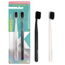 2 Escovas de Dente Pro Cerdas Extra Macias Black White Kess 2 Escovas de Dente Pro Cerdas Extra Macias Black White Kess