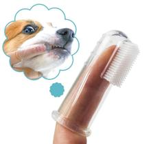 2 Escovas de Dente Silicone para Cachorros e Gatos