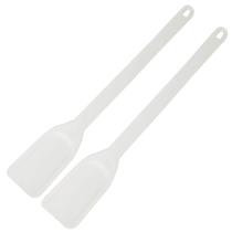 2 Espátulas Plásticas Retas Industriais Estreitas Brancas para Restaurantes 49,5cm