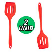 2 Espatulas Vazada Vermelha De Silicone Kit Utensilios Para Alimentos Fritura Multiuso 2 Espatulas Vazada Vermelha De Silicone Kit Utensilios Para Alimentos Fritura Multiuso