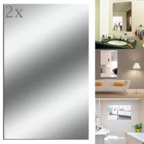 2 Espelhos Adesivo Retangular De Parede 30x40cm Kit Mágico
