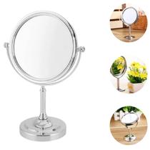 2 Espelhos de Mesa Redondo Giratório Dupla Face Zoom 14cm 2 Espelhos de Mesa Redondo Giratório Dupla Face Zoom 14cm