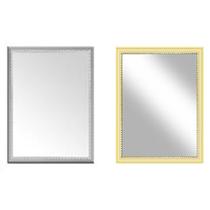 2 Espelhos de Parede com Moldura 20x15cm Retangular