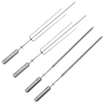 2 Espetos Tridentes Inox + 2 Espetos Picanha para KIt Giratório Brasa Grill