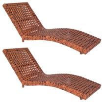2 espreguiçadeiras bogota s/ regulagem cores cor:argila