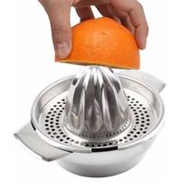 2 Espremedor De Laranja Limão Frutas Manual Em Aço Inox