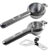2 Espremedor Manual Laranja Limão + Abridor Garrafas Latas
