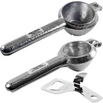 2 Espremedores Manual Laranja Limao + Abridor Garrafas Latas