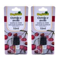 2 Essência para Difusor Elétrico Cereja e Avelã Mogilândi 10ml 2 Essência para Difusor Elétrico Cereja e Avelã Mogilândi 10ml