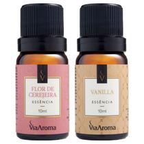 2 Essencias para Aromatizador - Flor de Cerejeira e Vanilla - Kit
