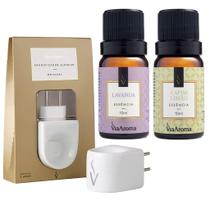2 Essências Via Aroma 10ml Lavanda e Capim Limão + Aromatizador Original 2 Essências Via Aroma 10ml Lavanda e Capim Limão + Aromatizador Original