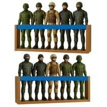 2 Estantes organizadoras para brinquedos bonecos super heróis, Marvel, Barbie Nicho Prateleira decorativa para quarto infantil, escola, creche MDF