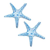2 Estrelas Do Mar Em Resina 15cm Pendurar em Paredes Coloridas