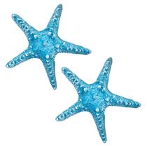 2 Estrelas Do Mar Em Resina 15cm Pendurar em Paredes Coloridas