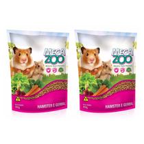 2 Extrusada Megazoo Para Hamster E Gerbil 300g