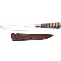 2 Faca Churrasco 6'' Aço Inox Cabo Rabo De Tatu Bainha Couro 2 Faca Churrasco 6'' Aço Inox Cabo Rabo De Tatu Bainha Couro