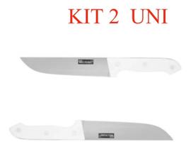 2 Faca Cozinha Peixeira 8 Inox Carne Churrasco Cabo Branco 2 Faca Cozinha Peixeira 8 Inox Carne Churrasco Cabo Branco
