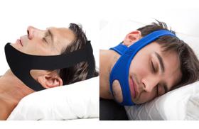 2 Faixas Ajustável Anti-ronco Apneia Sono(bandagem+3 Pontas)