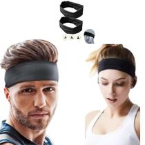 2 Faixas Testeira Headband Anti Suor Cabelo