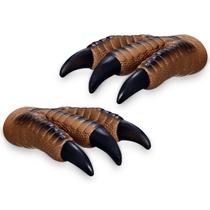 2 Fantoche Garra De Dinossauro Marrom Tiranossauro Rex - Adijomar