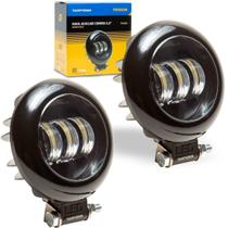 2 Farol Auxiliar RD 4,5" Super Foco 6 Leds 6000k Premium