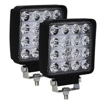 2 Farol de Milha Led Quadrado Auxiliar 12v 24v Off Road Forte