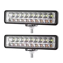2 Farol De Milha Led Retangular Mini Barra 18 Leds 54w Bivolt 12v 36V 2 Farol De Milha Led Retangular Mini Barra 18 Leds 54w Bivolt 12v 36V