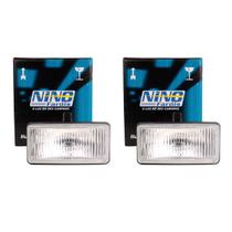 2 Farol de Neblina Milha Retangular Lente de Vidro 152X78MM FERRO - NINO