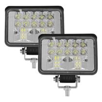 2 Farolete De Milha Led 54w Retangular Off Road Jeep 12v 24v