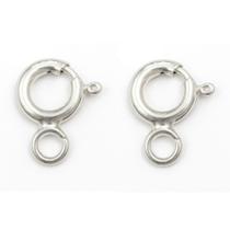 2 Fecho Boia Prata Maciça 925 P/ Corrente E Pulseiras