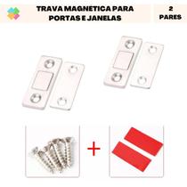 2 Fecho Magnético Trava Porta, Gaveta, Janela Envio Imediato 2 Fecho Magnético Trava Porta, Gaveta, Janela Envio Imediato