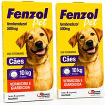2 Fenzol Vermífugo Cão Agener União 6 Comprimidos 500mg