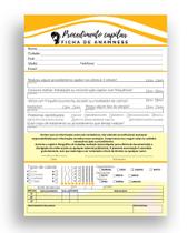 2 Fichas Bloco De Anamnese Checklist Capilar Cabeleireiros CORES