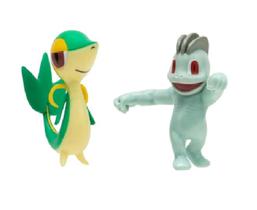 2 Figuras de Batalha Machop e Snivy - Pokémon Sunny 2601