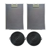 2 Filtro Metal + 2 Carvão Coifa Fischer Tradition 60 / 60cm