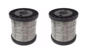 2 Fio Aço Inox Cerca Eletrica Bobina Rolo 0,70mm 293mts