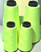 2 fios cor neon para maquina costura overlock + 2 linhas cor cítrica fluorescente