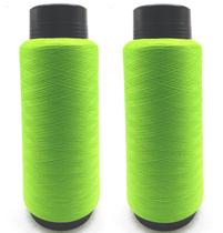 2 fios cor neon para maquina costura overlock - para linha costurar cor cítrica fluorescente - GOLDTEX