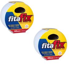 2 Fita Fix Adesiva Tapa Trinca Fissura Bricolagem 50mm X 10m 2 Fita Fix Adesiva Tapa Trinca Fissura Bricolagem 50mm X 10m