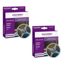 2 Fita LED 12V 20W/m 4000K 5m 240LEDs/m IP20 Save Energy 2 Fita LED 12V 20W/m 4000K 5m 240LEDs/m IP20 Save Energy