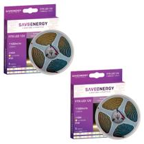 2 Fita Led 2700k Tom Quente 5m 12w 1100lm Ip20 12v