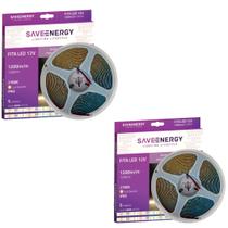 2 Fitas Led Luz Neutra 4000k 12w Ip65 12v 5m Save Energy 2 Fitas Led Luz Neutra 4000k 12w Ip65 12v 5m Save Energy