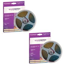 2 Fitas Nano Led Luz Quente 2700k 5m 12w Ip20 1800lm 12v Save Energy