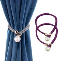 2 Fivelas Prendedor de Cortina Com Pingente 48cm Poliéster 2 Fivelas Prendedor de Cortina Com Pingente 48cm Poliéster