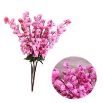 2 Flores De Cerejeira Artificial Buquê 7 Hastes Pessegueiro - PlantaImport