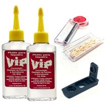 2 Fluído Vip, Pedra, Pavio e Vedação, refil p/ Isqueiro Clássico 2 Fluído Vip, Pedra, Pavio e Vedação, refil p/ Isqueiro Clássico
