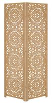 2 Folha Biombo Mandala Divisor Separador Madeira Mdf Painel Divisória Separador de Ambiente