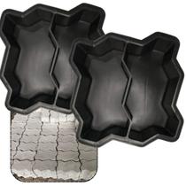 2 Forma 24x10x8 Molde Base Plastica Dupla Piso Concreto Bloco Alto Tijolo Grande Tráfego Pesado Resistente