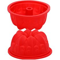 2 Forma Bolo Silicone Pudim Pequena Redonda Antiaderente 2 Forma Bolo Silicone Pudim Pequena Redonda Antiaderente
